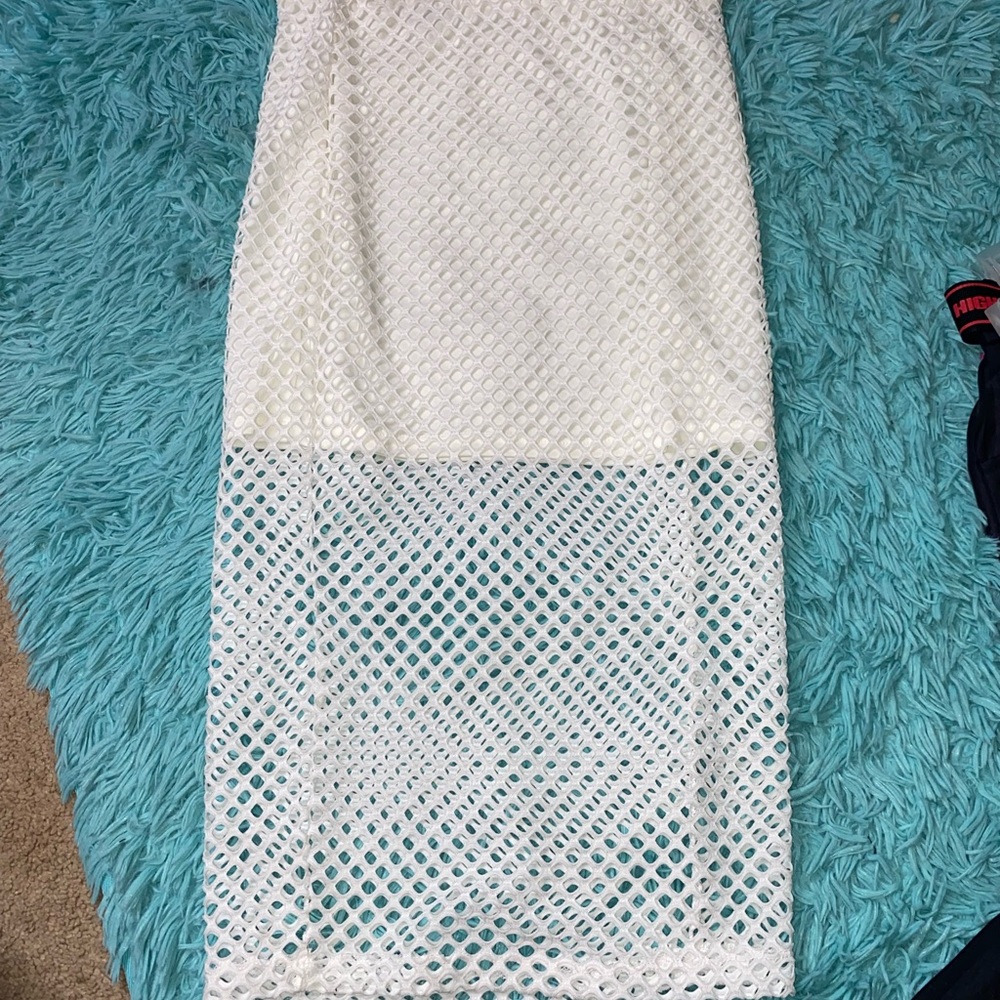 White Fishnet Beach skirt